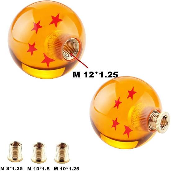 DEWHEL Durable Acrylic 4 Star Dragon Manual Shift Knob M12X1.25 M10X1.5 M10X1.25 M8X1.25