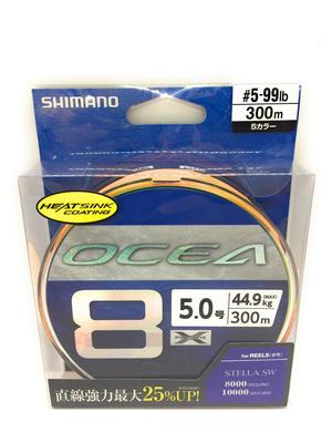 SHIMANO Ligne Osea 8 300 m 5 couleurs Ligne de pêche n°. 5.0 LD-A71S