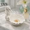 Ocean Theme Desktop Decor 3D Printed Seahorse Shell Jewelry Tray for Rings Necklaces Bracelets, Compact Vanity Organizer Style Organizer, Decorative