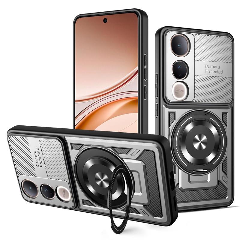 Heavy Duty Armor Case For Vivo V50 Lite 5G V50e Protective Cover Ring Stand Holder Shockproof Capa Shell Fundas