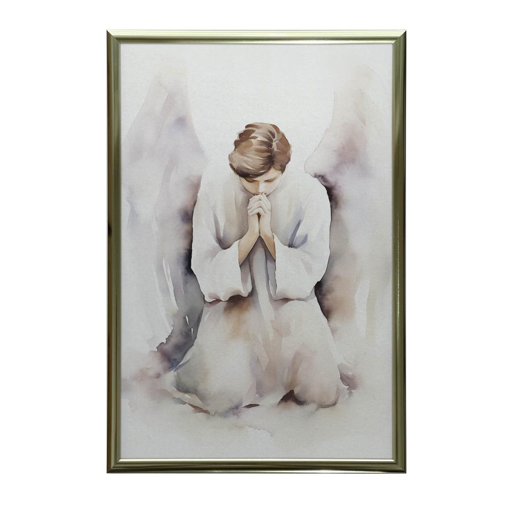 Anielska Modlitwa Anielska Modlitwa, 50X70 Cm, Rama Aluminiowa Czarna, Papier Matowy 230 Gsm