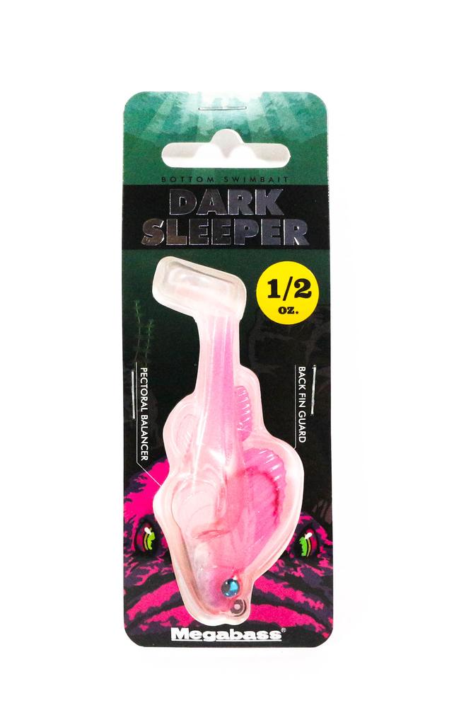 Megabass Soft Lure Dark Sleeper 3 Inch 1/2 oz Clear Pink (7275)