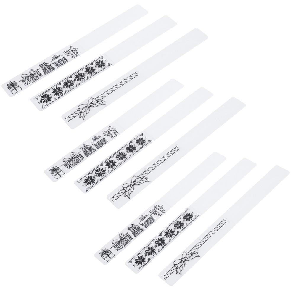 9Pcs Concave Convex Paper Craft Dies Plastic Material DIY Embossing Template Handcraft Decoration