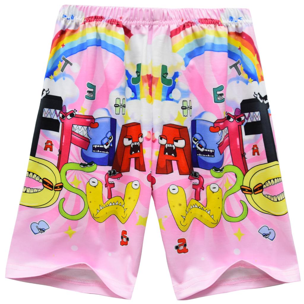 Animated Cartoon Digital Printing Clothing, Children'S Short Sleeves, Girls' Loungewear Set 91058