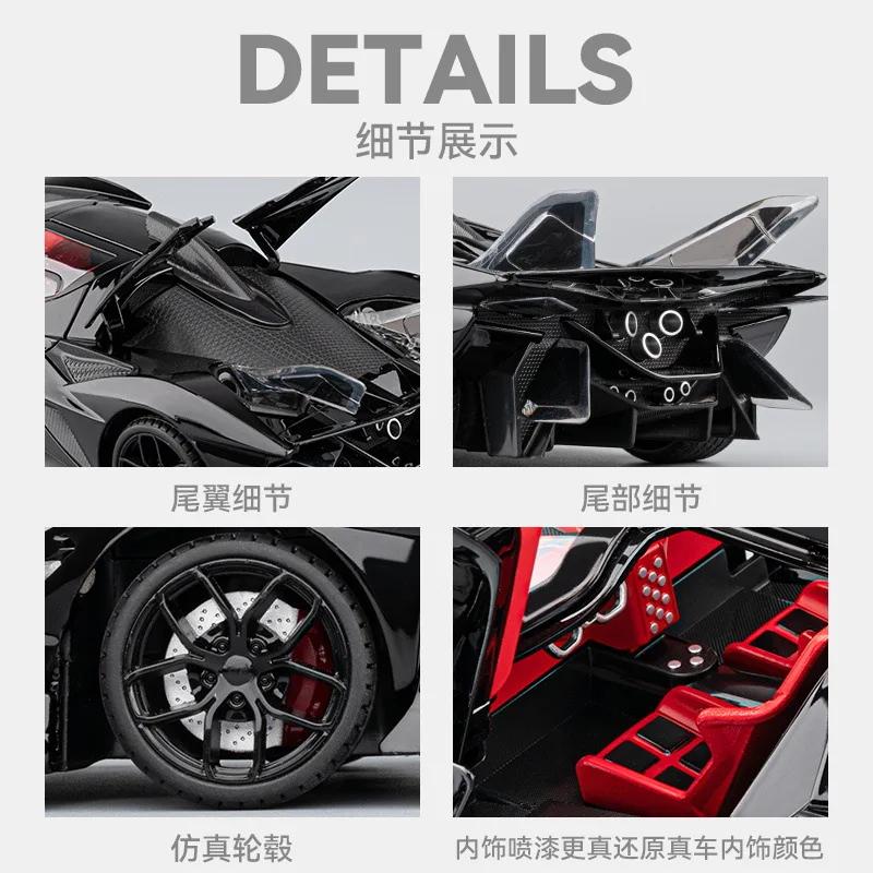 1:18 Project EVO Sports car Alloy Car Model Simulation Sound Light Toy Car Toy Boy Collection Decoration Gift