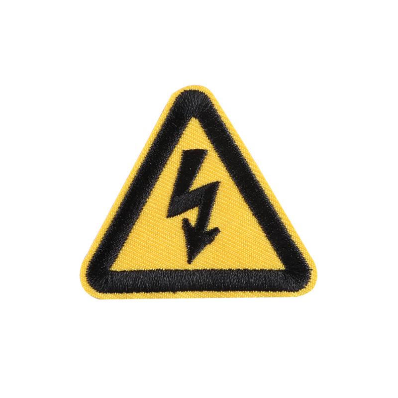 Firefighting Triangle Embroidered Patch - Sew-on Fabric Emblem for Clothing Accessories