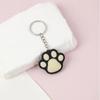 Creative Cartoon Cat Paw Keychain Soft Silicone Material Durable Key Ring Pendant for Car Bag Decoration Accessory