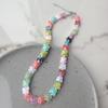 New Colorful Acrylic Heart Beaded Choker Necklace For Women Trendy Resin Love Clavicle Chain Collar Valentine'S Day Jewelry Gift