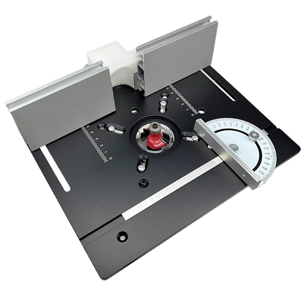 Set of 3 Router Table Insert Plate Aluminum Alloy Wood Milling Flip Board Trimming Machine Engraving Auxiliary Tool