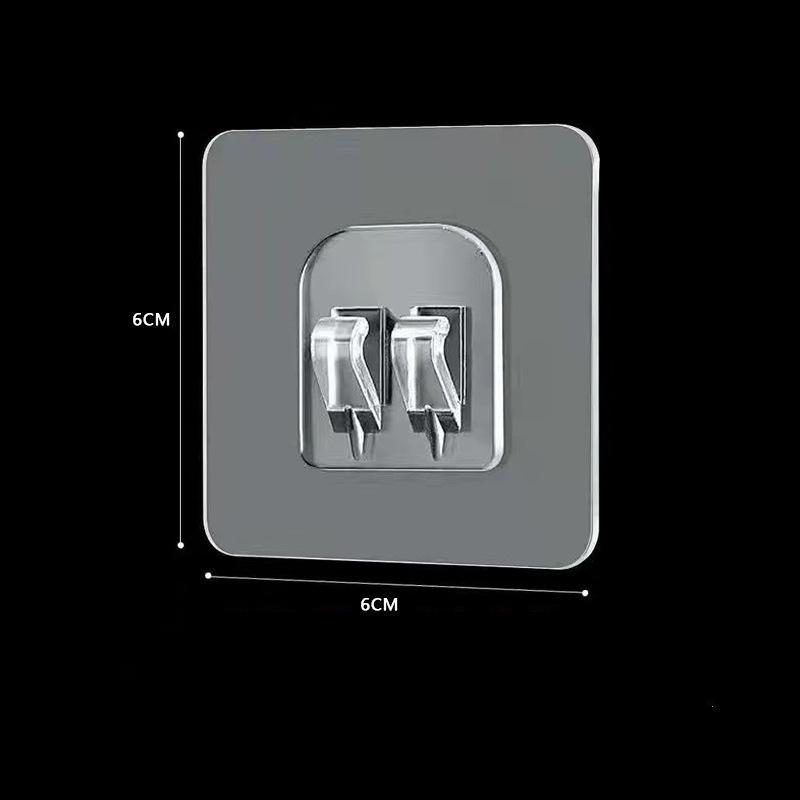 Transparent Seamless Adhesive Hooks - Strong Load Bearing for Home, Kitchen & Bathroom