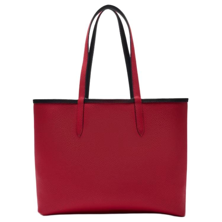 LACOSTE PVC Tote Bag, Shopping Bag, Shoulder Bag, Handbag Women's Dark Blue & Red NF2142AA-Q19