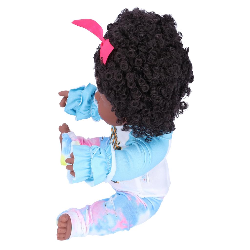 12 Inch Lovely Simulated Black Girl Doll African Baby Doll Kid Toy Birthday Gift