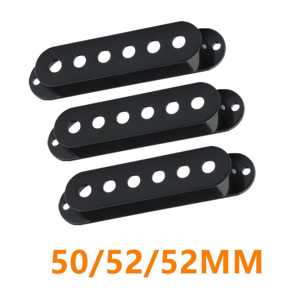 FLEOR 3pcs Black Guitar Pickup Covers Single Coil Cover Plastic For ST Electric Guitar