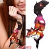 1 PC 210*114MM  Mermaid Temporary Tattoo For Women Men Realistic Fox Lion Flower Tattoos Sticker Back Arm Disposable Death Skull Fake Tatoo