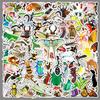 110 Cartoon Animal Insect Journal Stickers - Waterproof for Laptops, Water Bottles, and Decoration