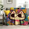 Cat Pop Flannel Blanket Warm Soft Halloween Christmas Couch Warm Cozy Decorative Decor Gift for All Season