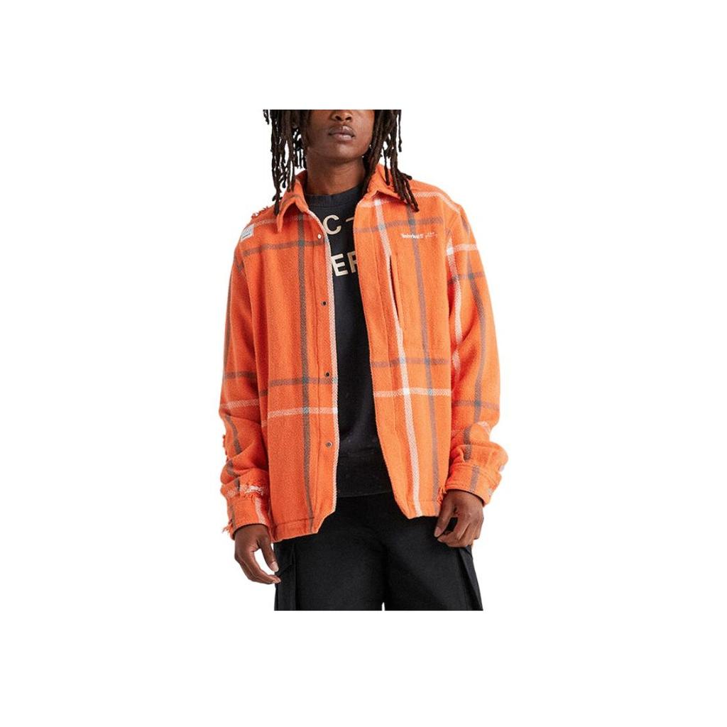 Timberland X A-Cold-Wall* Collaboration Future73 Casual Minimalist Long Sleeve Shirt Men Shirts Orange A5N1J-EE7