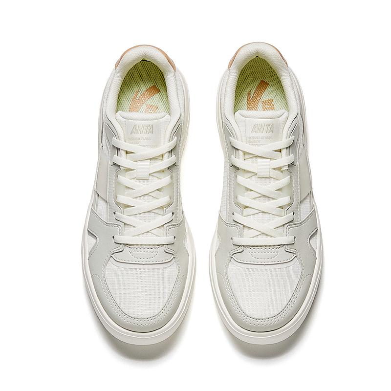 Anta Caramel Versatile Sneakers Kids Sneakers Digital-Fog-Gray Ivory-White Oat-Milk-Brown 122528014-5