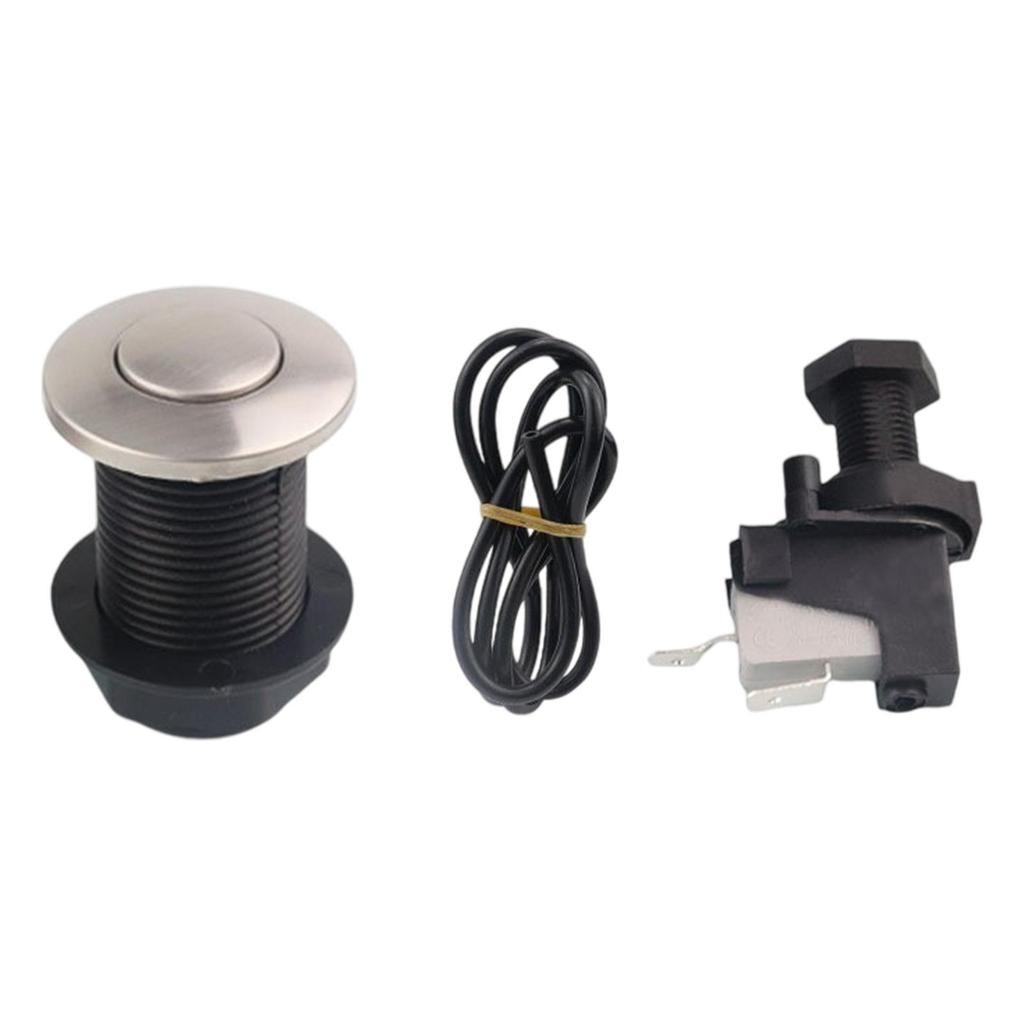 Air Switch Kits Garbage Disposal Switch Waste Disposer on/Off Switch Cordless Portable with 1M Air Hose Sink Top Air Switch