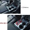 Center Gear Shift Panel Cover Trim for Ford F150 2009-2014 Red Soft Carbon Fiber