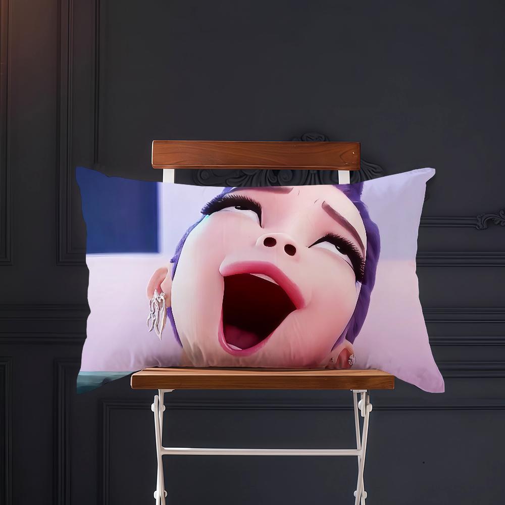 Anime Funny Meme K-Kpops D-Demon H-Hunters Cushion Cover Rectangle Pillow Cover Home Sofa Living Room Coffee Shop Pillowcase