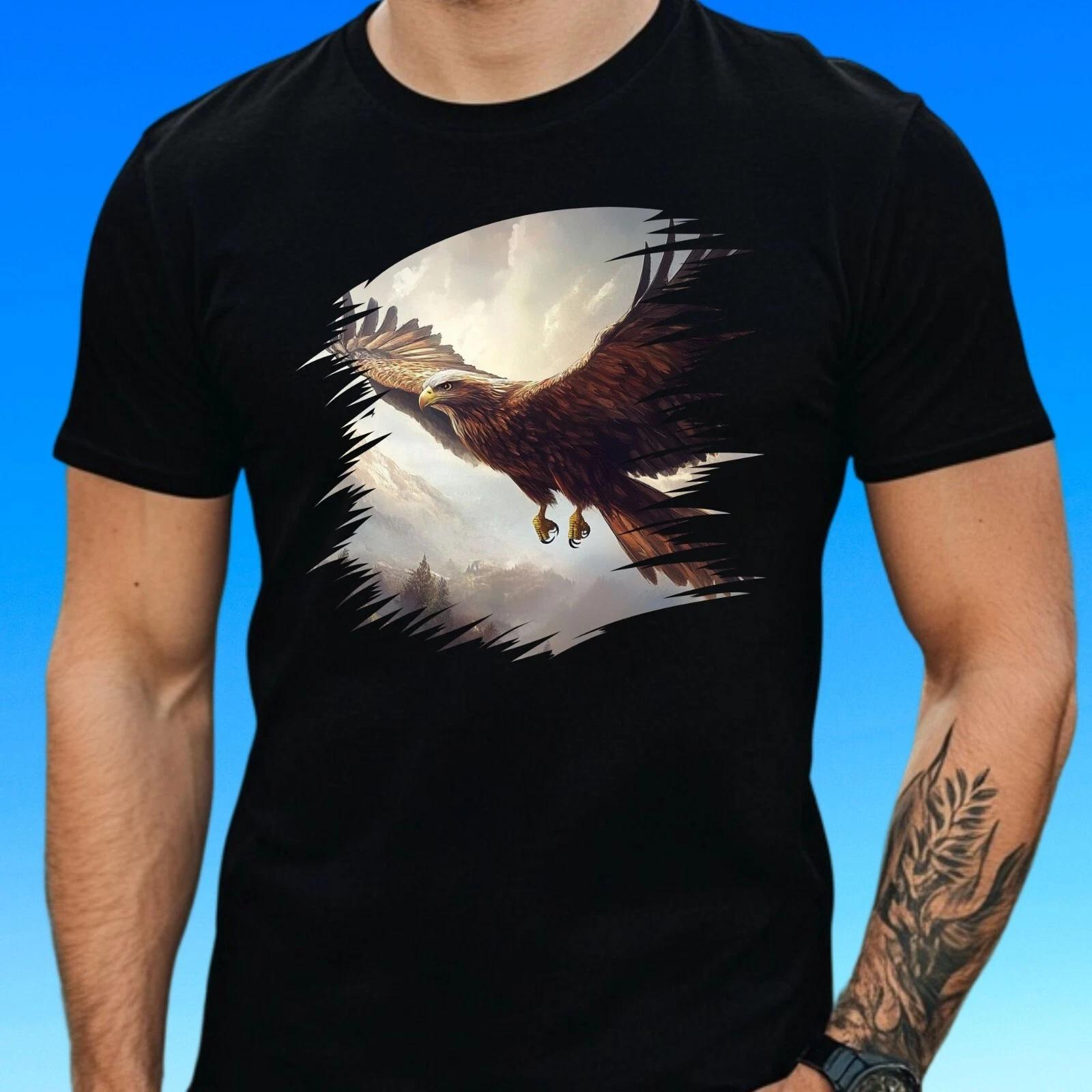 T-Shirt Herren Majestätischer Adler Motiv Baumwolle Größe S bis 5XL XXXL