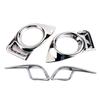 Chrome For Toyota Highlander 2015 2016 2017 Car Exterior Front Rear Fog Light Lamp Foglight Decor Frame Cover Accessories