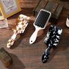 1pc Cow Print Air Cushion Comb for Girls - Large Anti-Knot Detangling Hair Brush with Cowhide-like Cow Spot Pattern, Nylon Bristles & Air Cushion