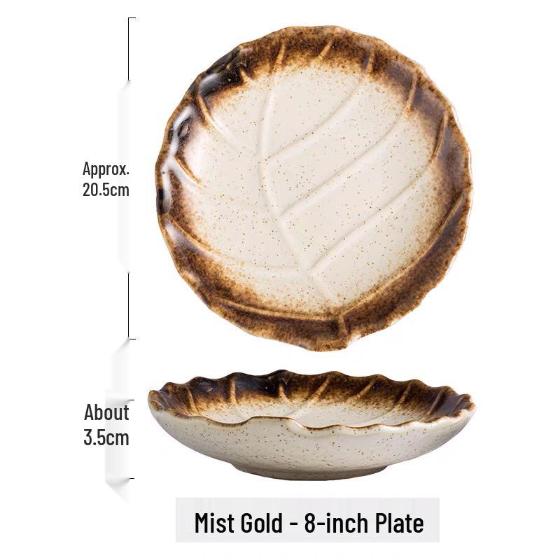 Japanese Ceramic Leaf Design Small Dish for Snacks, Sauce, or Sushi