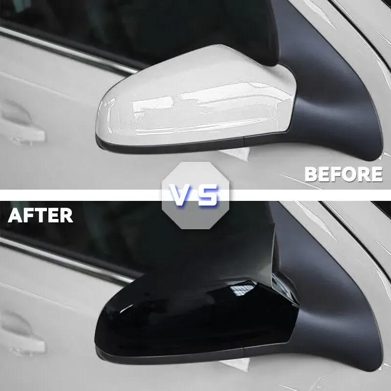 For Opel Vauxhall Astra H MK5 2004-2009 J MK6 2010-2013 ABS Car Side Mirror Cover Wing Cap Exterior Door Trim Adhesive Sticker