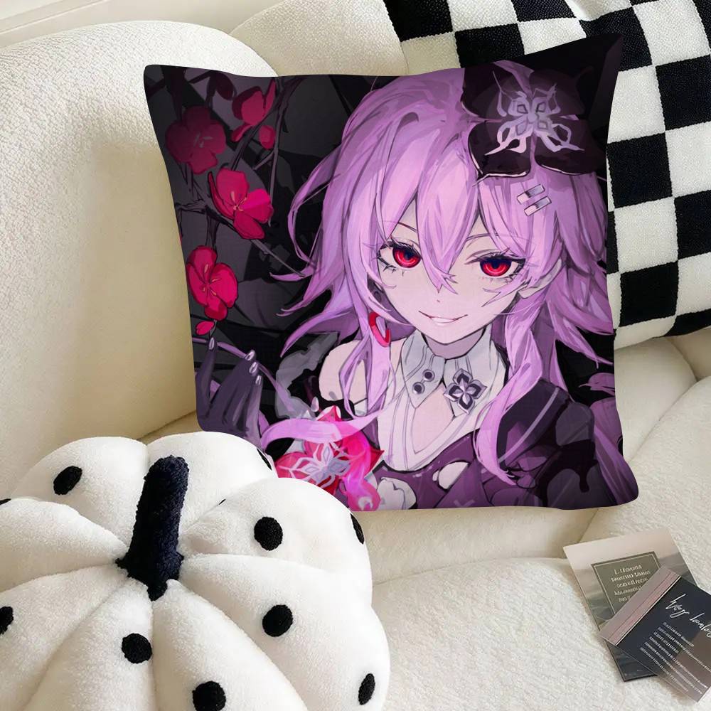 Evernight Hot Game Honkai Star Rail Pillow Case Square Pillow Bedroom Sofa Leisure Comfort Cushion Car Home Decoration