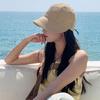 Quick-drying Waffle Beach Cap Solid Color Wide Brim Sun Hat Simple Waffle Bucket Hat  Male