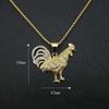 European and American Popular Hip Hop Accessories Environmentally Friendly Diamond Studded Animal Zodiac Pendant Necklace