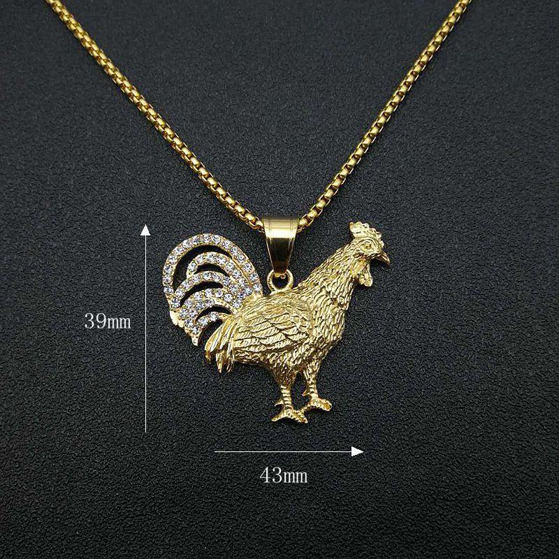 European and American Popular Hip Hop Accessories Environmentally Friendly Diamond Studded Animal Zodiac Pendant Necklace
