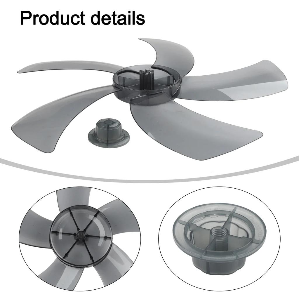 1 Pcs 18 Inches Household Plastic Fan Blade Five Leaves With Nut Cover For Household Floor Fan Pedestal Accessories