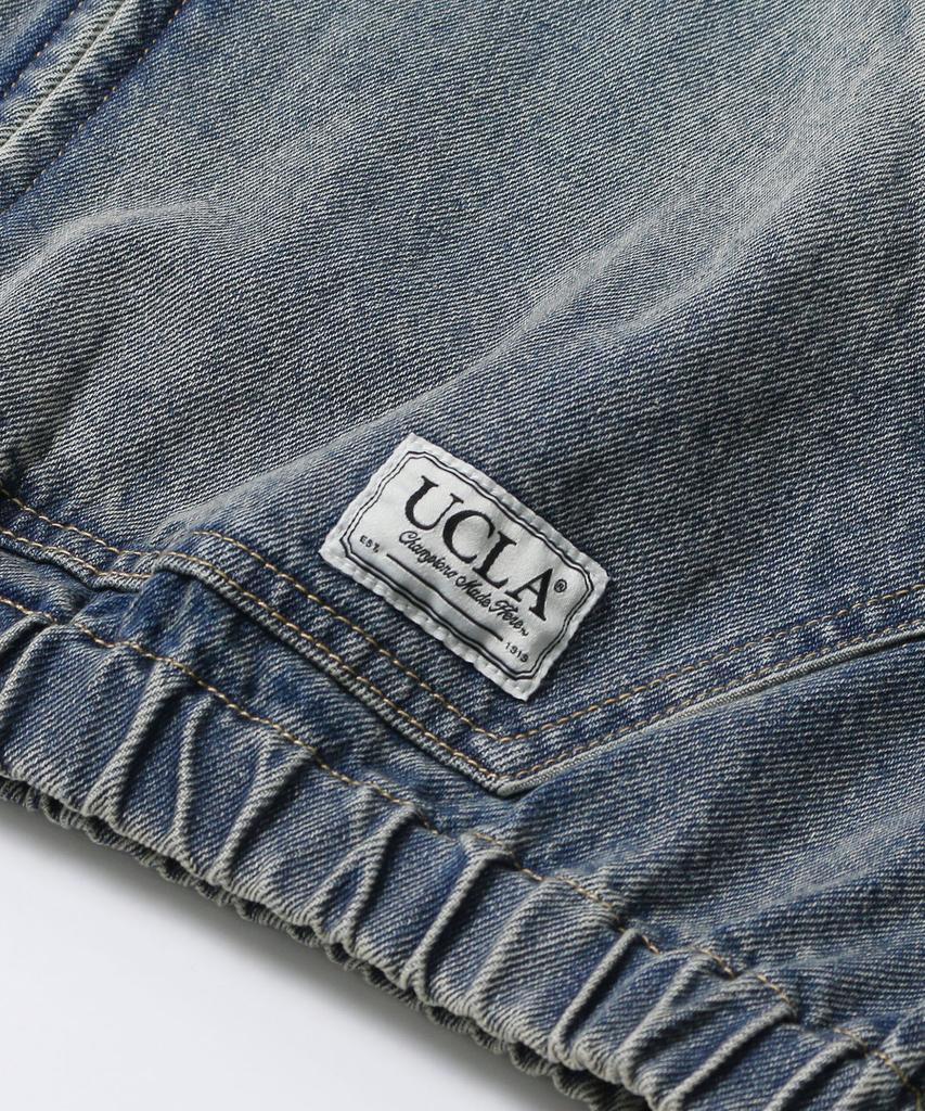 UCLA Unisex Gewaschener Denim Arbeits-Kapuzenpullover [Indigo] (Uc9Uj20)