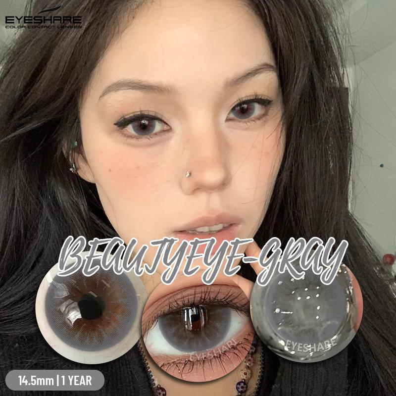 Color Contact Lenses for Eyes Black Lenses Big Eye Lenses 1pair Gray Eye Contacts Color Lens Natural Eye Contact Lenses