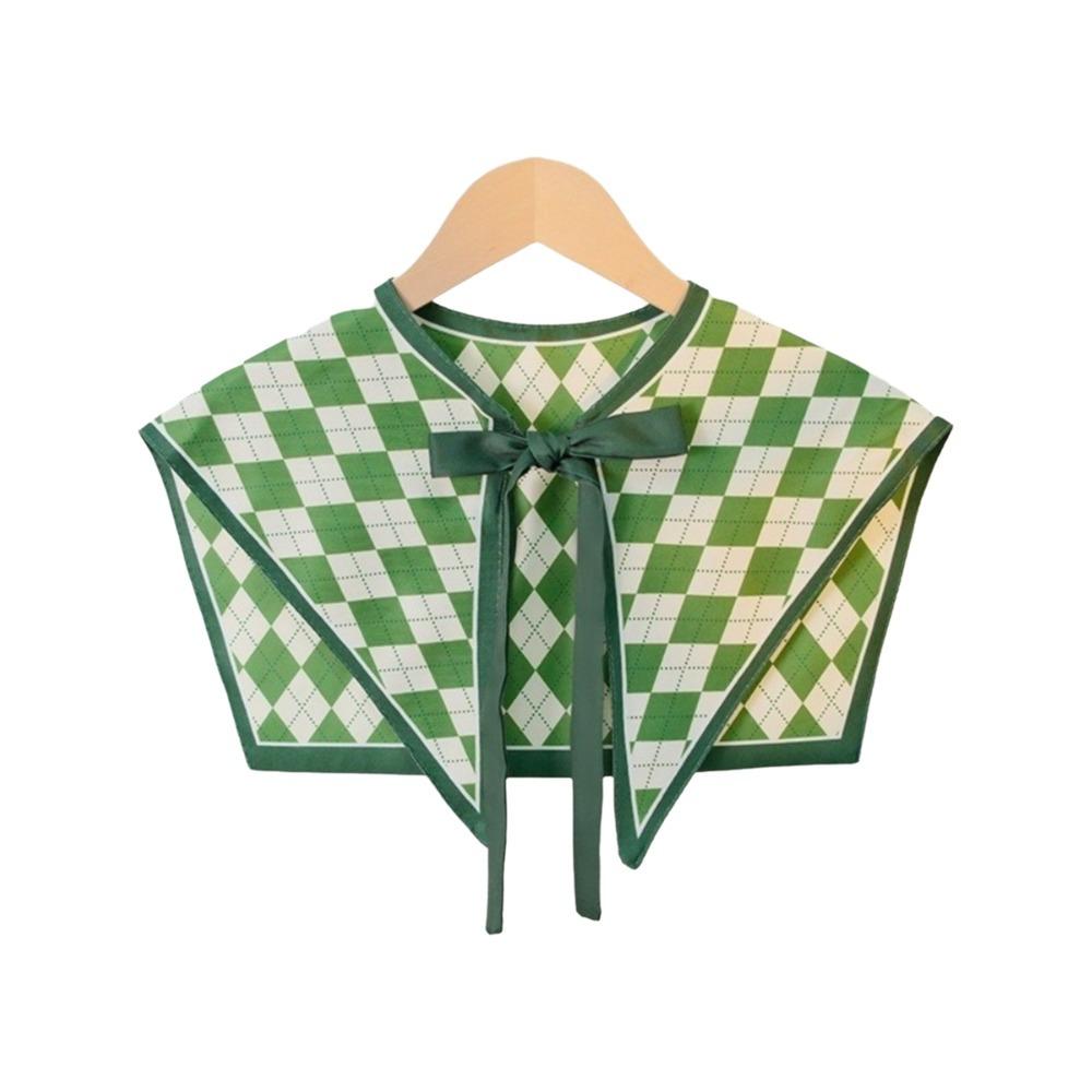 Floral Pattern Fake Collar Shawl Print Vintage Poncho Cape Detachable Fake Collar Capelet  Female