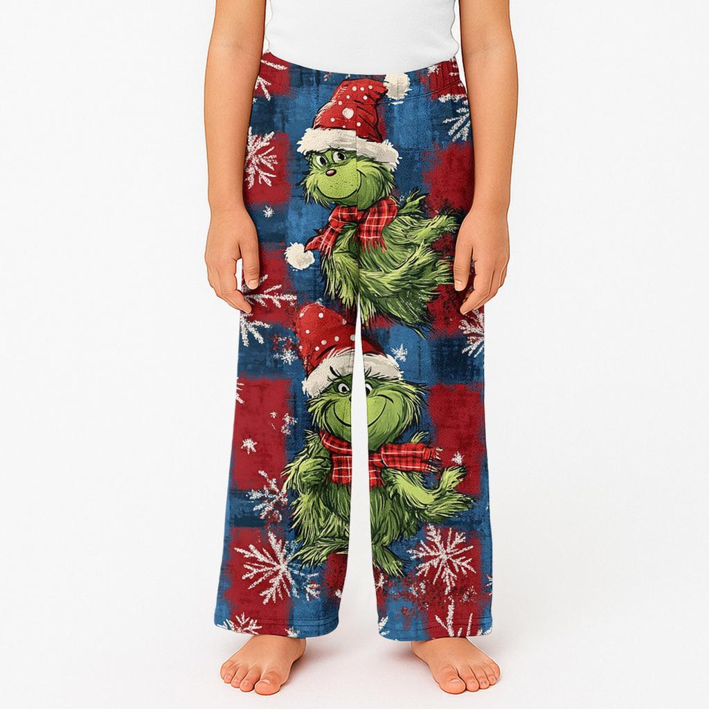 Children's Winter Pants Full Length Long Trousers Printed Pants