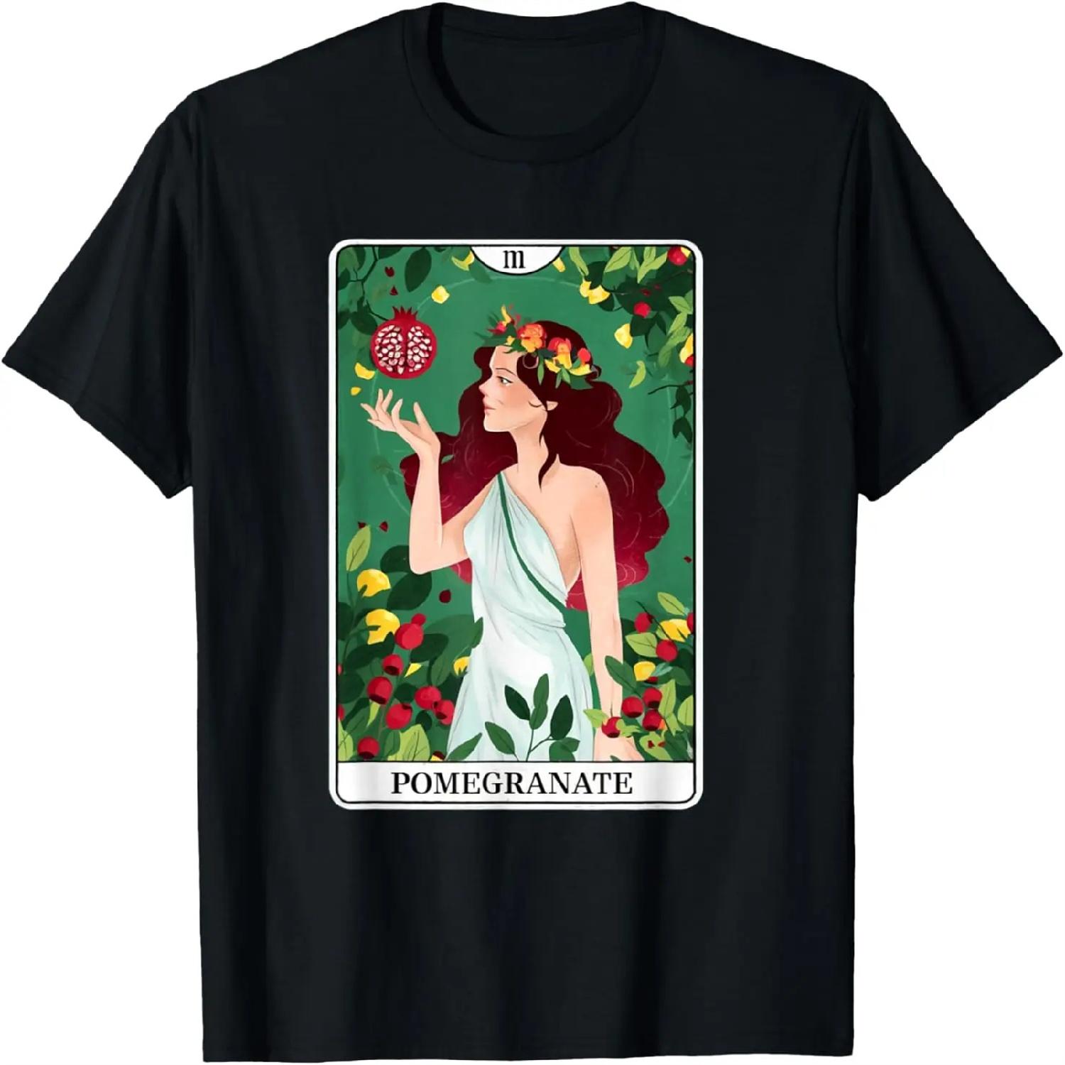Pomegranate Tarot Card Fruit Lover Women Persephone s Art T-Shirt XXXXXL разноцветный
