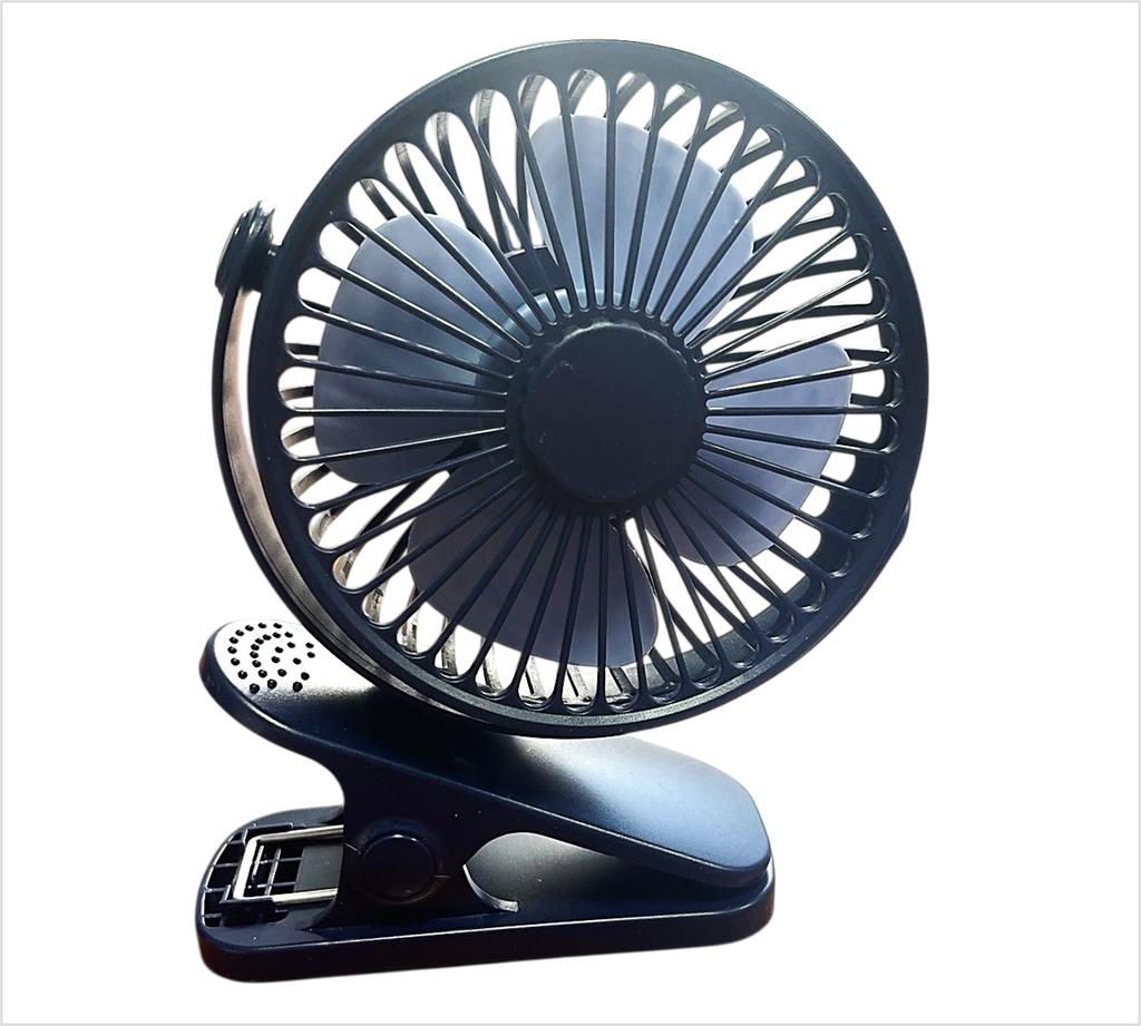 Портативный мини-вентилятор с мощным аккумулятором| USB, 3 скорости | 720° ручная регулировка | С зажимом