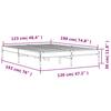 Bed Frame Black 120 x 190 cm Particleboard and Metal