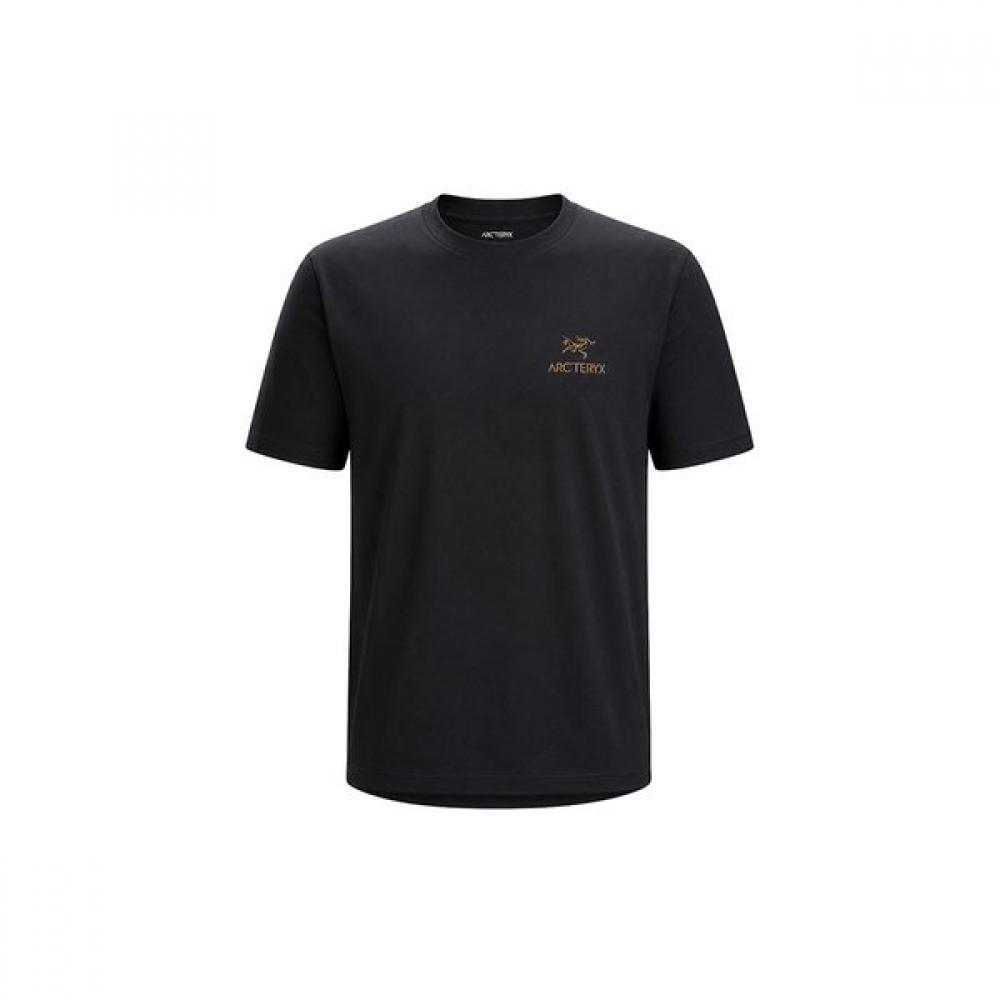 ArcTeryx Men S Crag Sl CoTTon Bird Word Crew ShorT Sleeve T ShirT 9535 24k