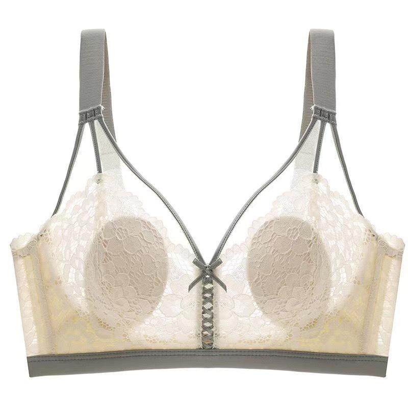 Sommer-Unterwäschemodelle mit ultradünner Spitze zum Sammeln von seitlichen, schlaffen BHs ohne Stahlringe