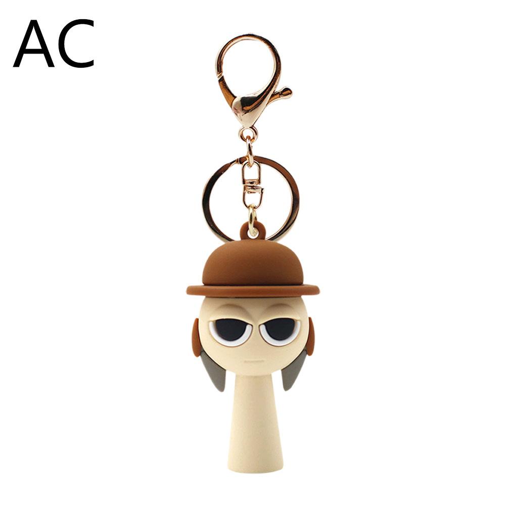 Cartoon Sprunki Keychain Cute Sprunki Oren Raddy Gray Brud Vineria For Girl Boy Bag Pendant Keyring Jewelry Fans Gifts Decor