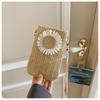 Straw Woven Shoulder Bag for Women, Trendy Sunflower Crossbody Purse, Soft Casual Handbag KTB