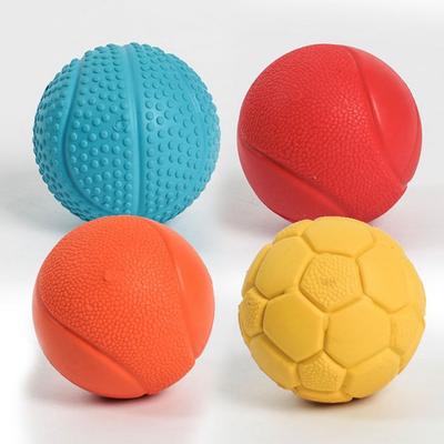 Dingdongpet Haustier Verfilzung Gummi Hüpfball Set mit 4, gemischte Farben, 1 Set