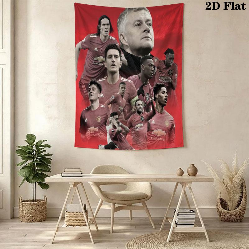 Retro MUFC CanvasWall Hanging Printed Fabric Blanket Decorative Tapestries for Bedroom Living Room Home Decor