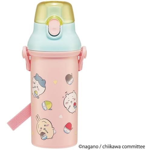 Skater Chikawa Water Bottle 480ml Children's Antibacterial Plastic Child Friendly Lightweight Made In Japan PSB5SANAG-A
