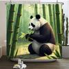 Cute Cartoon Panda Printed Fabric Waterproof Shower Curtain With Hooks For Bathtub Bathroom Screens Home Decor Wall Cloth
